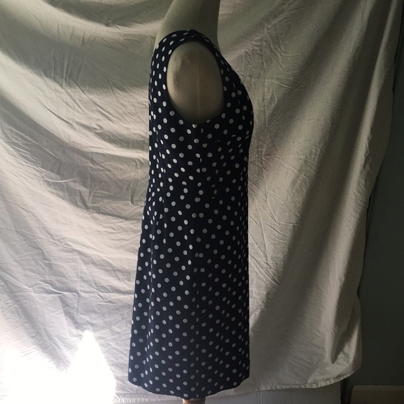 J Crew Seersucker Polka Dot Dress Navy Blue NEW 10 - Picture 7 of 8